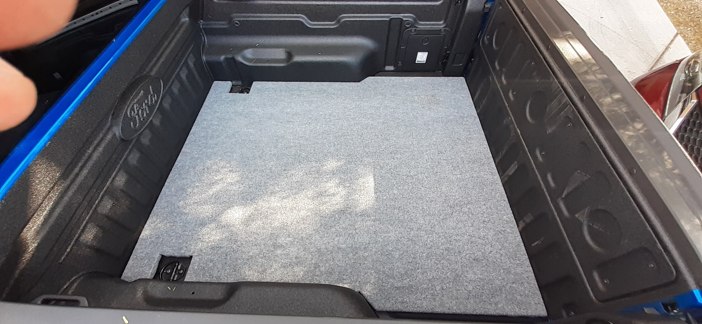 Ford Maverick Carpet wrapped board for flex bed 20220408_154158