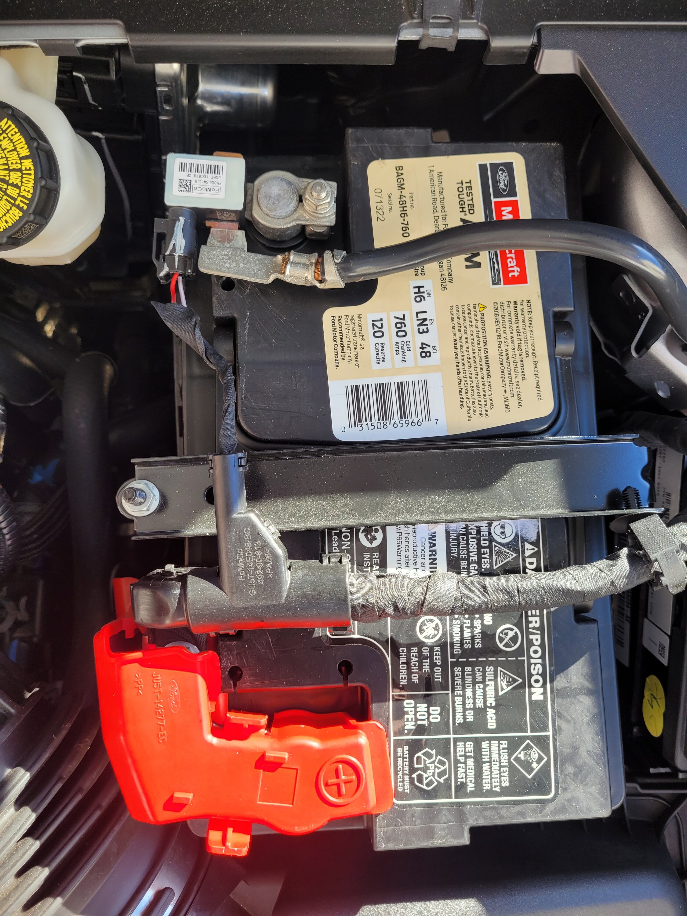Ford Maverick Battery replacement under warranty AGM upgrade 20221012_100326