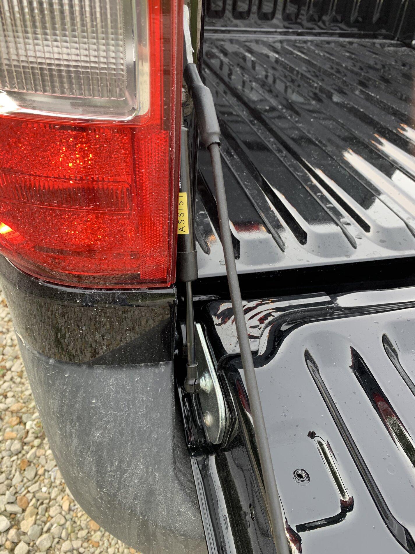 Ford Maverick Shadow Black XL Delivered and Mods Installed: Window Air Deflectors + Tailgate Assist Struts {filename}