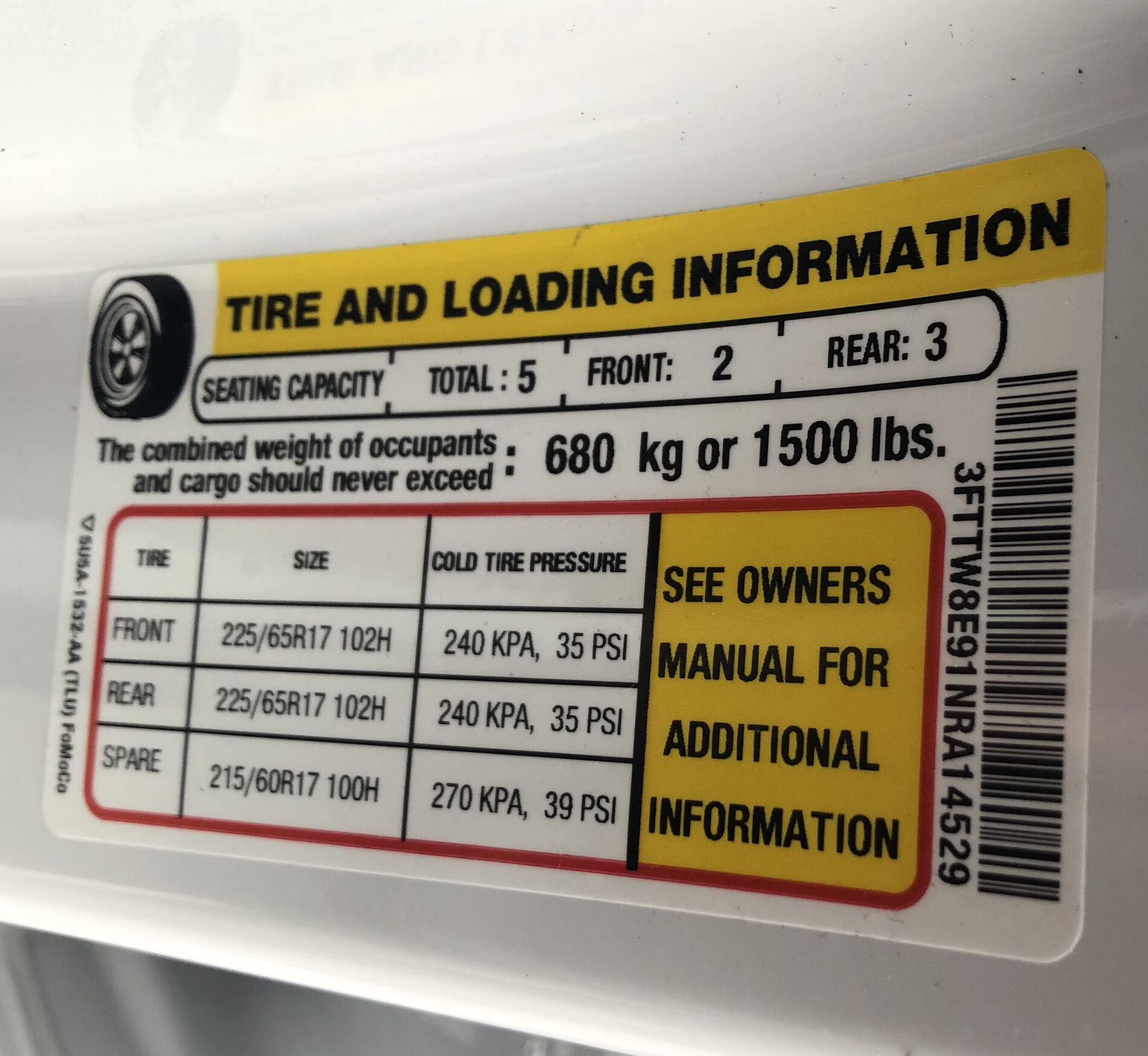 Ford Maverick Post your Payload Label Stickers Here 36CE5885-261D-47AF-BBA3-919F2E429149