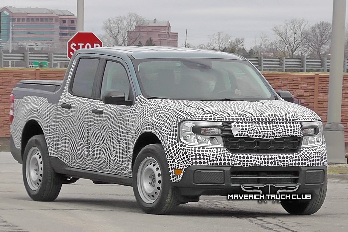 Ford Maverick Base Maverick XL Pickup Spied with Steelies, FWD, Unique Grille! + First Ever Maverick Video base-ford-maverick-truck-steelies-fwd-grille-spy-pics-10
