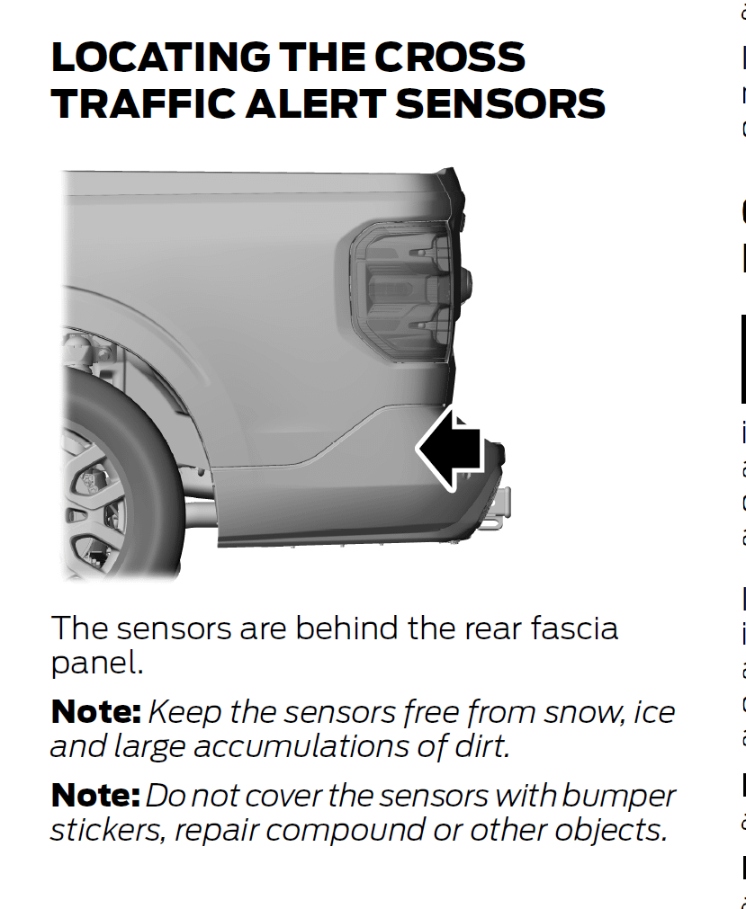 Ford Maverick Is Cross Traffic Alert standard on all Mavericks? cross-traffic-rear-parking-sensors-v0-771bxwygezma1