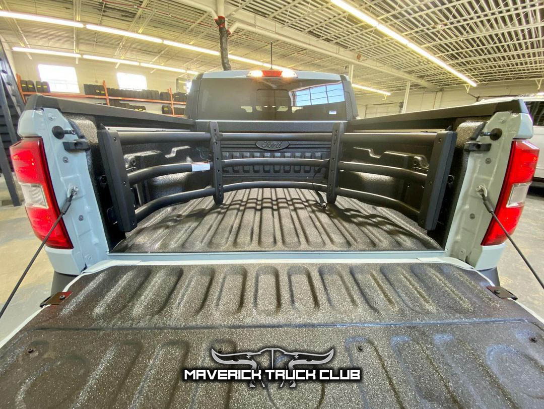 Ford Maverick Pics: Cactus Gray Maverick Lariat & XLT Hybrid w/ Spray Bed Liner and Bed Extender Ford Maverick Bed Extender and Spray In Bedliner on Cactus Gray XLT