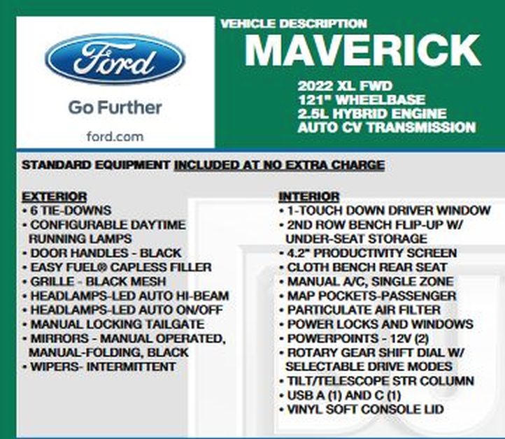 Ford Maverick Problem Ordering Bed Tie downs FORD5aTEMP