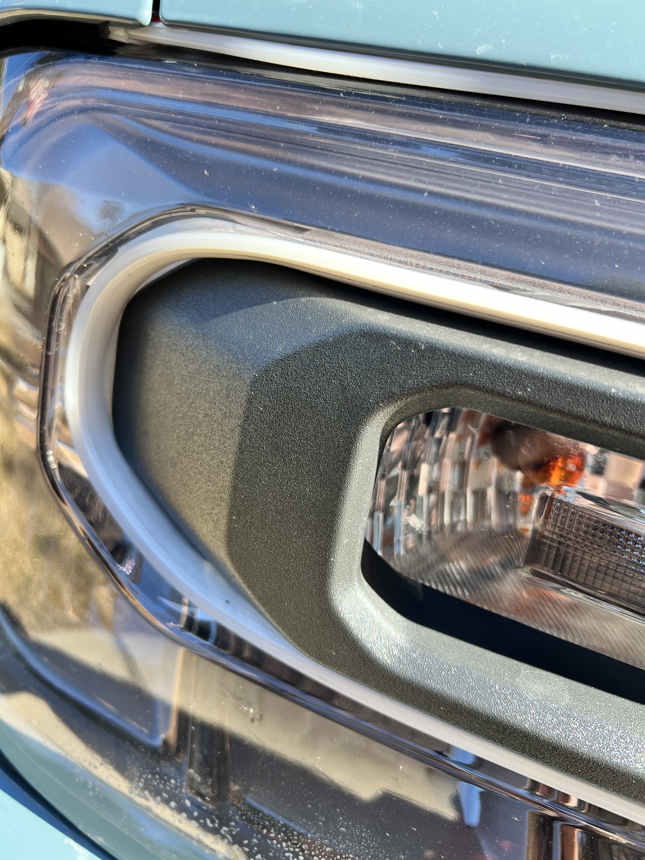 Ford Maverick LED lights installed along hood/grille IMG_0545