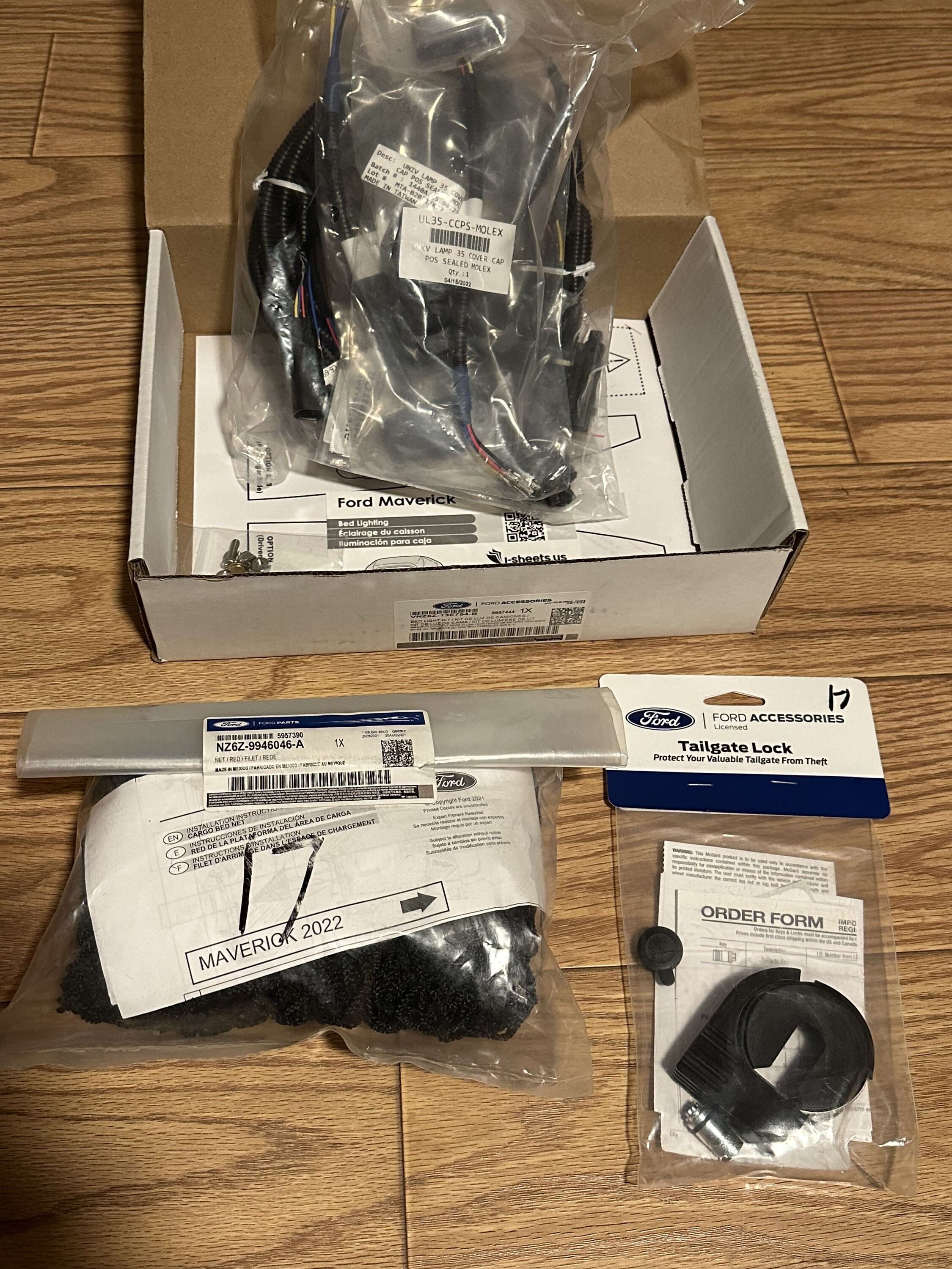 Ford Maverick OEM add-on parts, new in packages IMG_1243