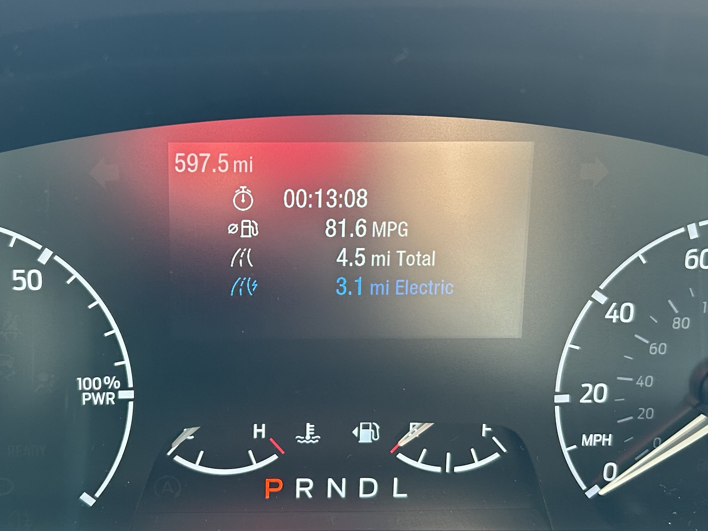 Ford Maverick 2022 Hybrid Maverick on cross country trip. Got 698.5 miles on a full tank of gas IMG_2367