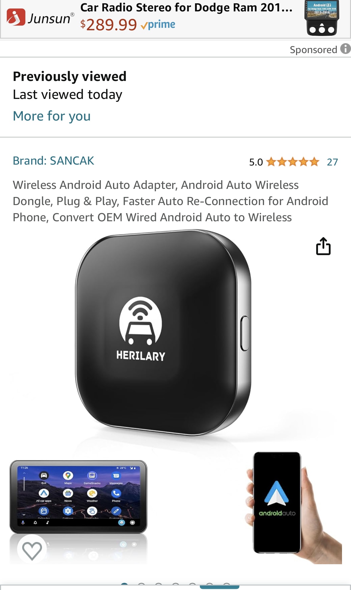 Added a cheap Android Auto Wireless adapter  MaverickTruckClub - 2022+  Ford Maverick Pickup Forum, News, Owners, Discussions