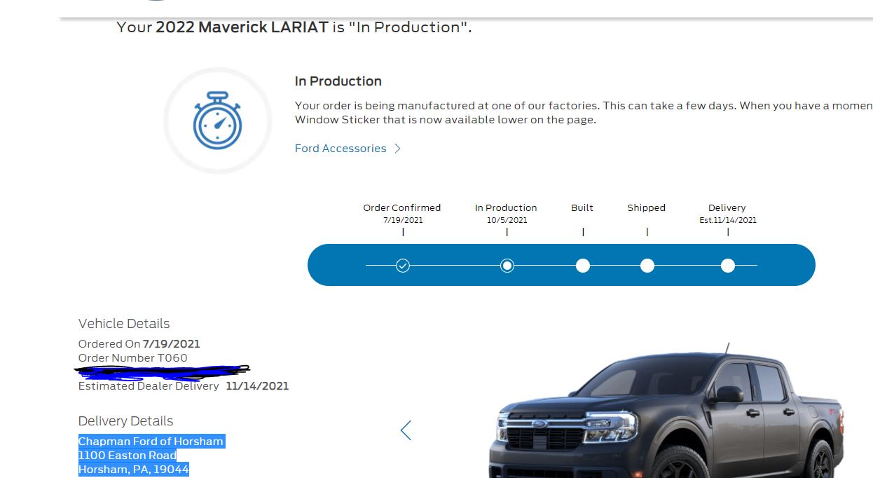 Ford Maverick Anyone with a 10/4 build week getting updates yet? lFG.JPG