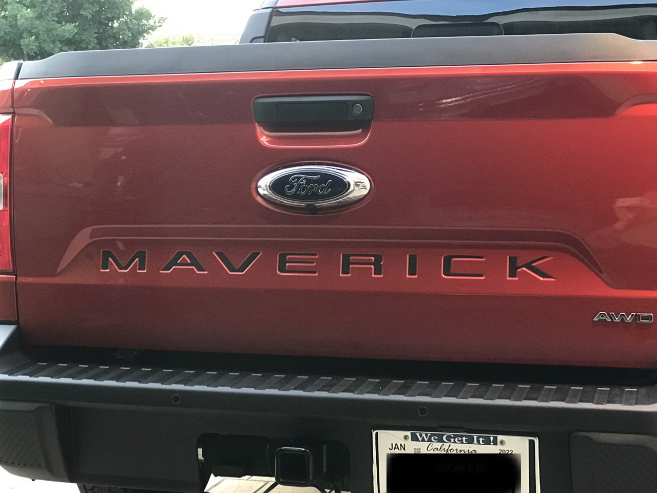 Ford Maverick Tailgate Rear Lettering Inserts / Vinyl / Decals? Mavericktailgateblackletters_IMG_2212