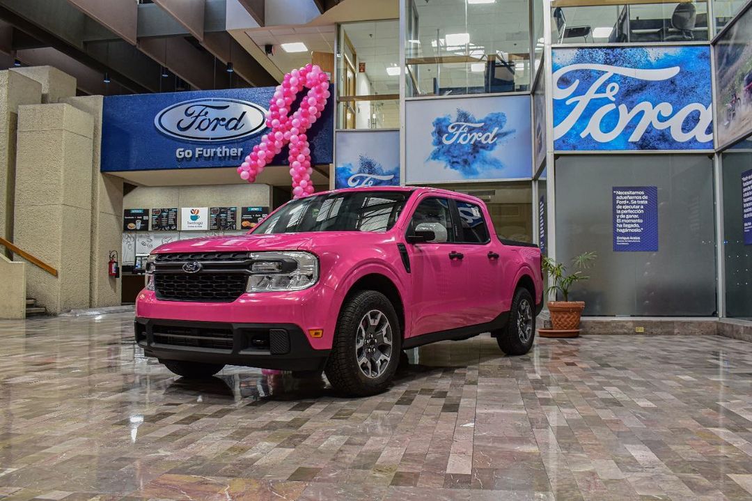 Maverick wrapped in pink by Hermosillo Plant for Breast Cancer Awareness  Month  MaverickTruckClub - 2022+ Ford Maverick Pickup Forum, News, Owners,  Discussions