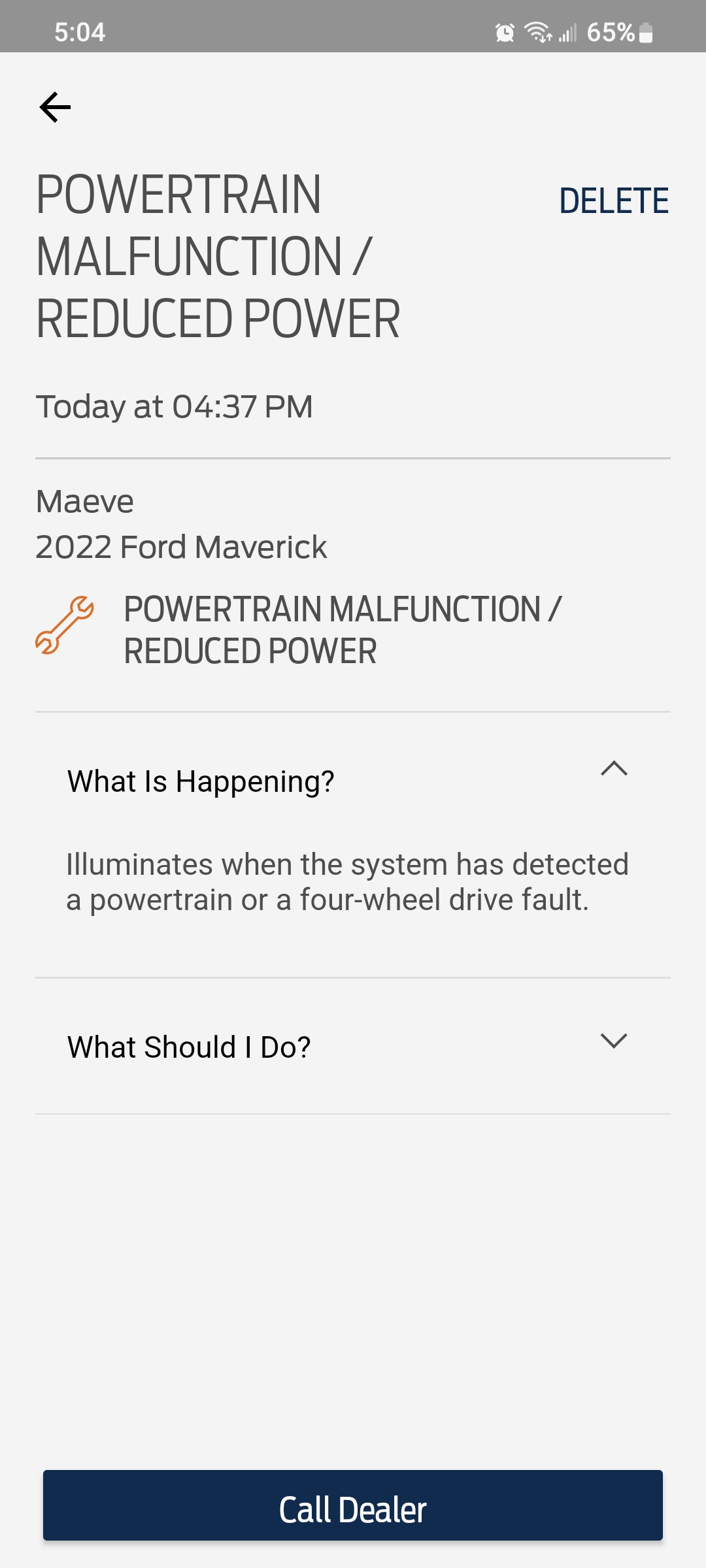 Ford Maverick New Power Train TSB: SSM 51057 -- vehicles may exhibit a powertrain malfunction (wrench) indicator with diagnostic trouble code (DTC) P0929:77 Screenshot_20221130-170409_FordPass