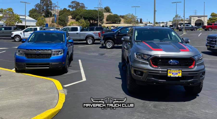 Ford Maverick VELOCITY BLUE Maverick Photos Thread Velocity Blue 2022 Ford Maverick XLT in the sun
