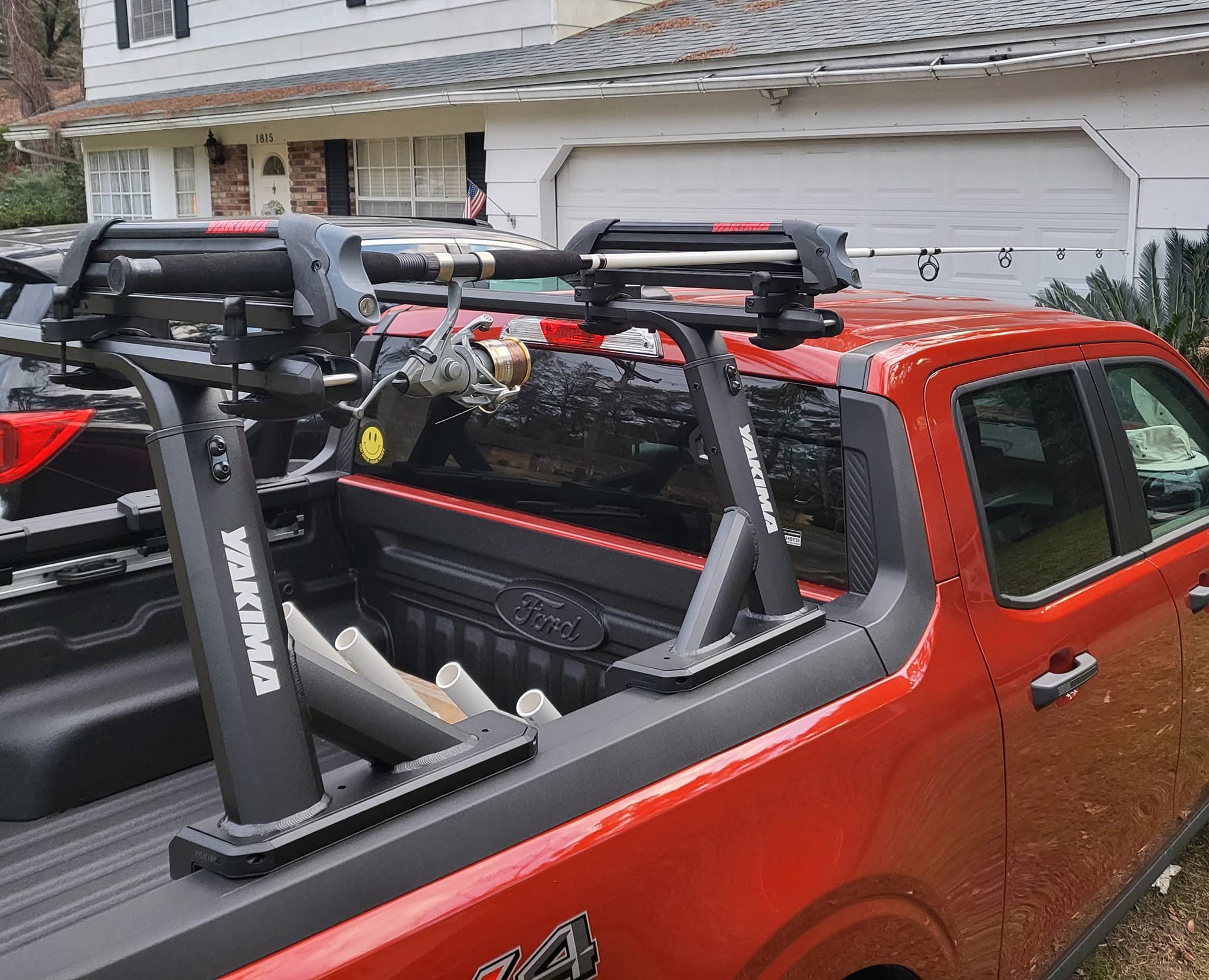 Yakima ReelDeal fishing rod mount installed  MaverickTruckClub - 2022+  Ford Maverick Pickup Forum, News, Owners, Discussions