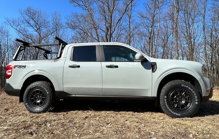 LIFTED: Cactus Gray Maverick FX4 on 2" inch Eibach Springs w/ Fifteen52 Traverse MX Wheels and Firestone Destination AT 245/70/17 Tires