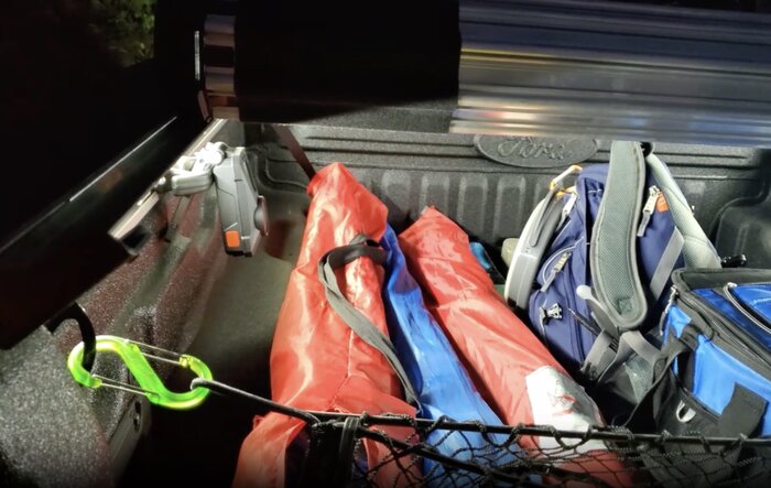LED lighting strips added to the Maverick Lariat Bed, with on/off and magnet switch