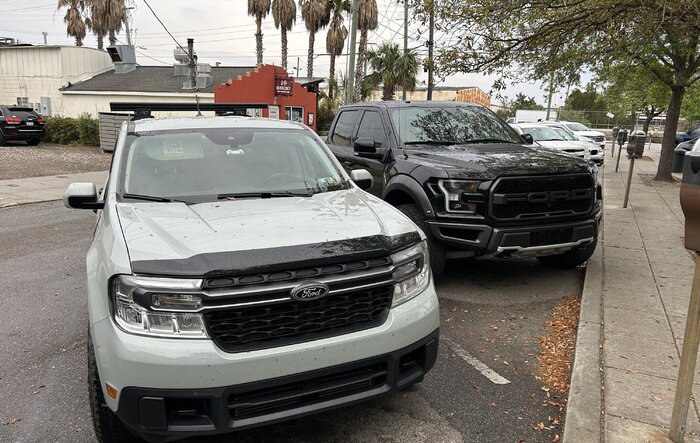 Lifted Maverick FX4 vs. F-150 Raptor side by side look