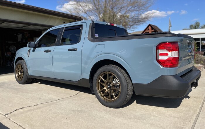 18" Konig Heliogram bronze wheels + Continental Extreme Contact DSW06+ Eibach lowering springs + Steeda rear sway bar and strut tower bar