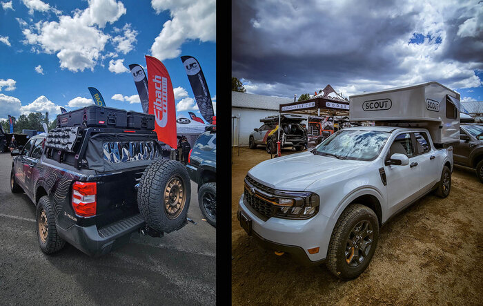 Eibach Maverick and Scout Camper Maverick builds / rigs at Overland Expo West 2023