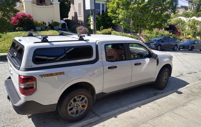 Tremor Maverick with ARE camper shell and roof rack