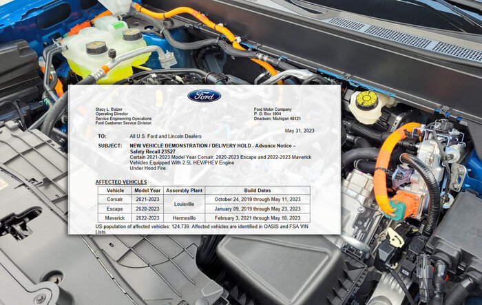 ⚠️ Recall & Delivery Hold on 2.5L Maverick Hybrids for Under Hood Fire (Notice Date 5/31/23)