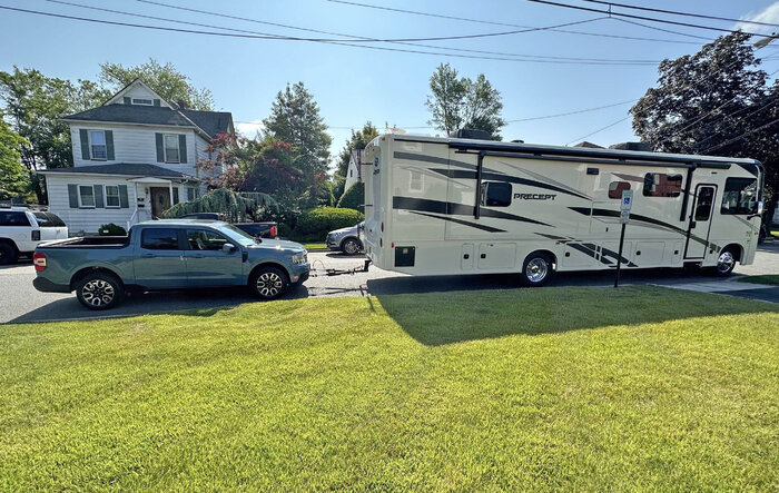 First Flat Tow Behind the Motorhome RV
