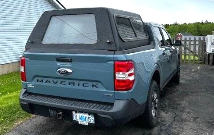 Custom built truck bed cap for my Maverick
