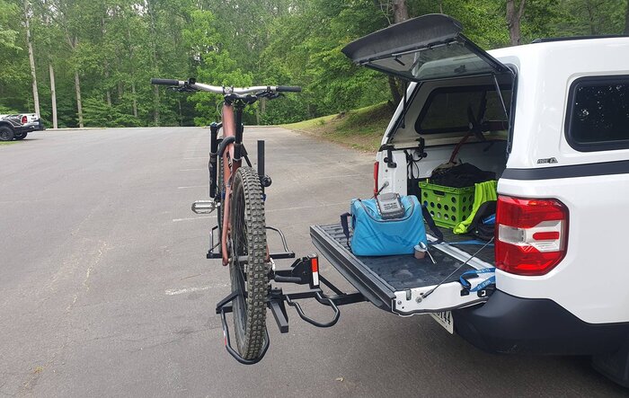 Recommendation: use a hitch extender for bike rack