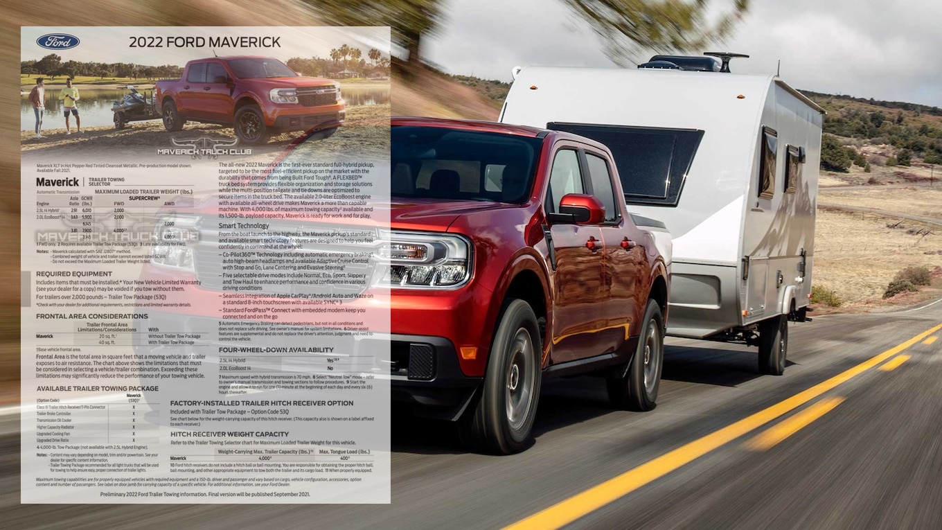 2022 Maverick Rv And Trailer Towing Guide Ford Maverick Forum Images