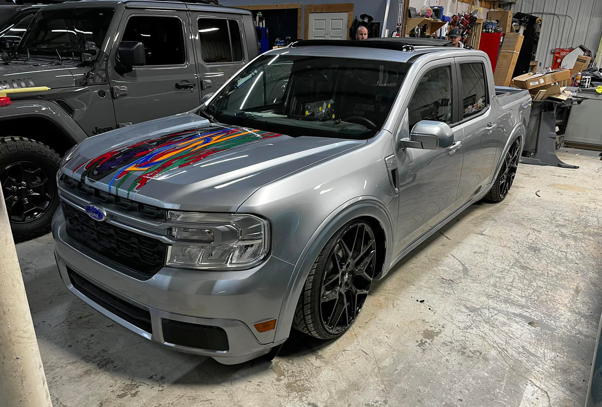 Lowered Maverick pickup haters look away! This one is slammed / dumped