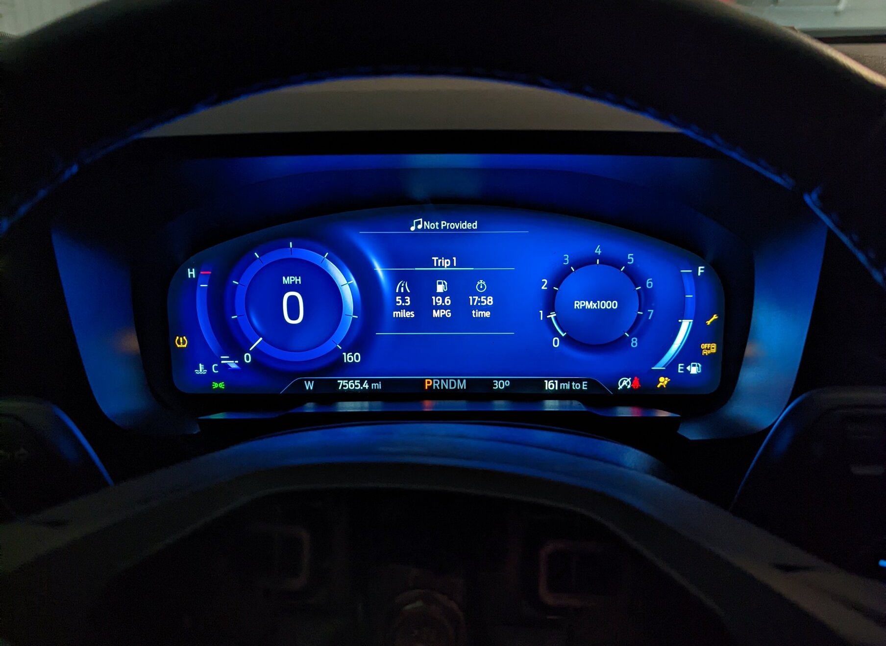 Full digital gauge cluster from Ford Escape swap into Maverick