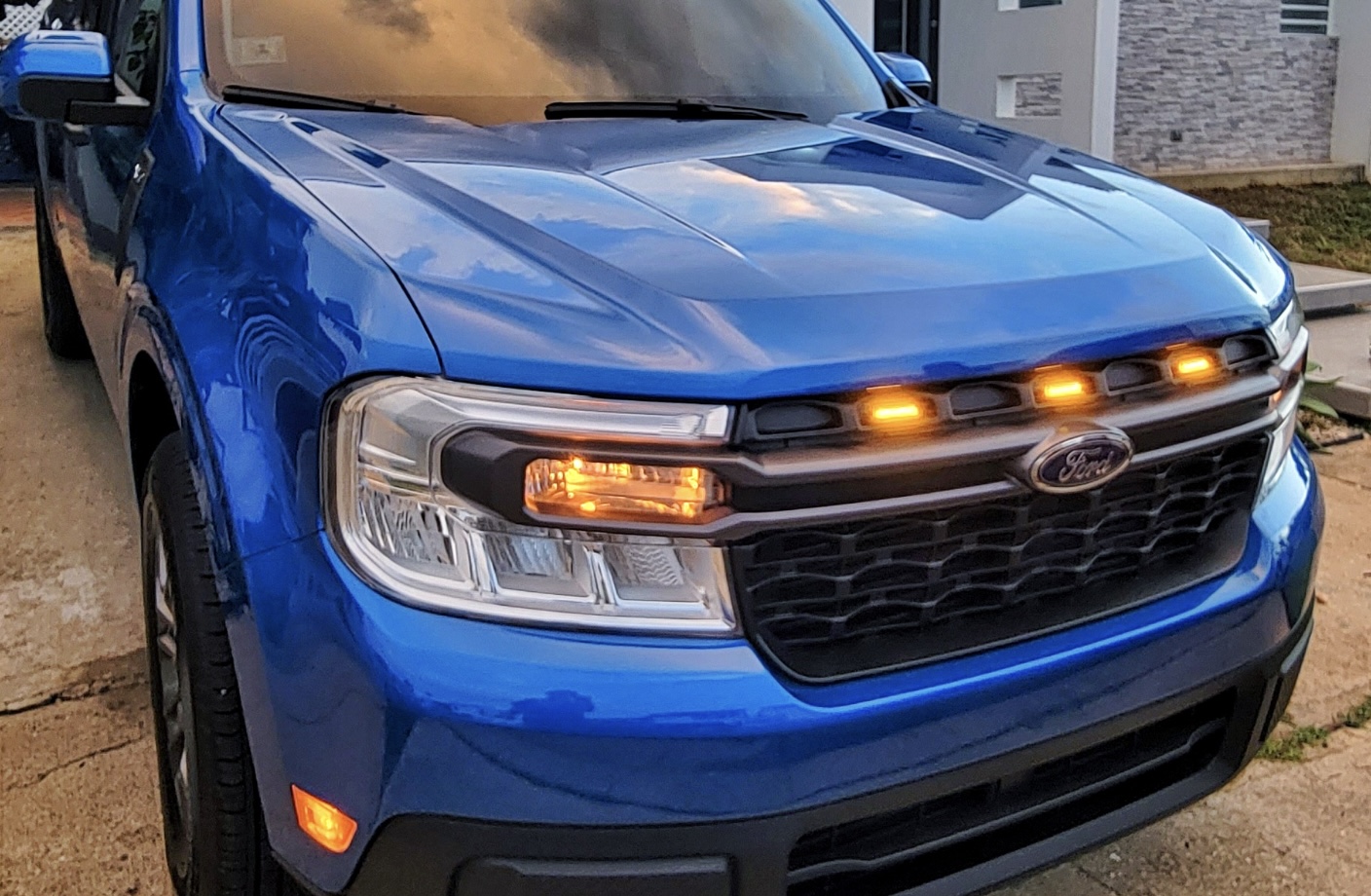 My new Raptor 3Light LED Grill Lights installed!