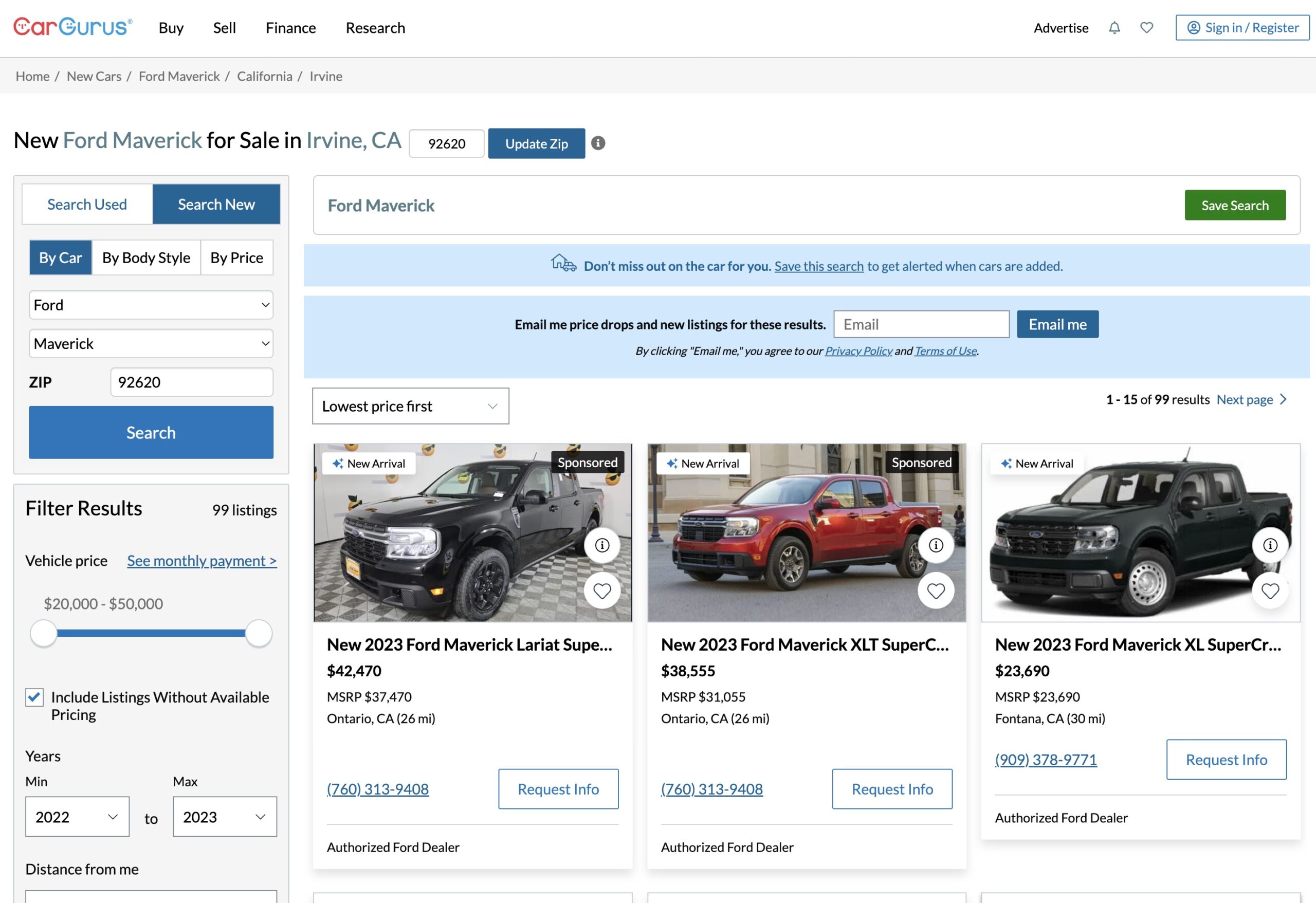 Ford Maverick Was The Most Viewed New Vehicle in 2022 [CarGuru