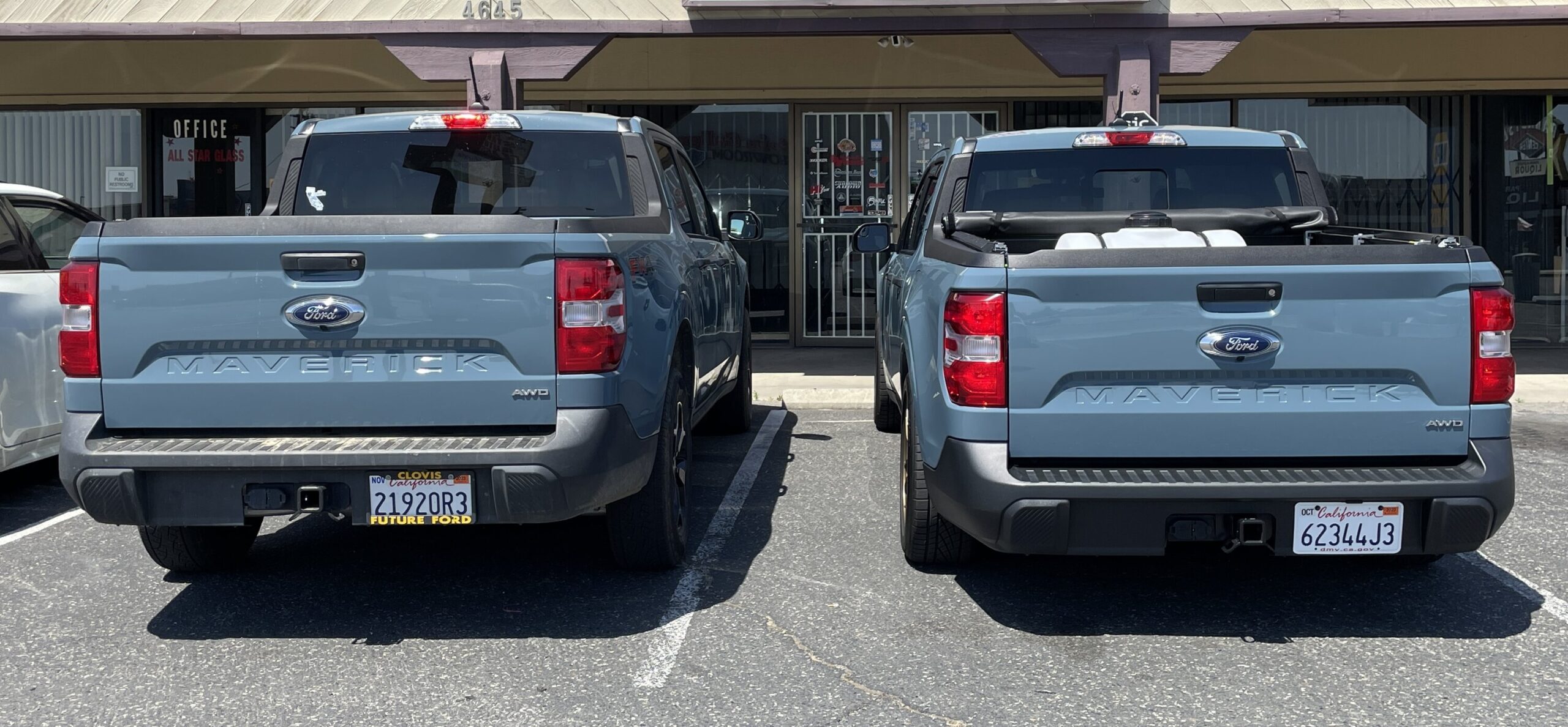 Visual height comparison Eibach lowering springs vs. stock FX4