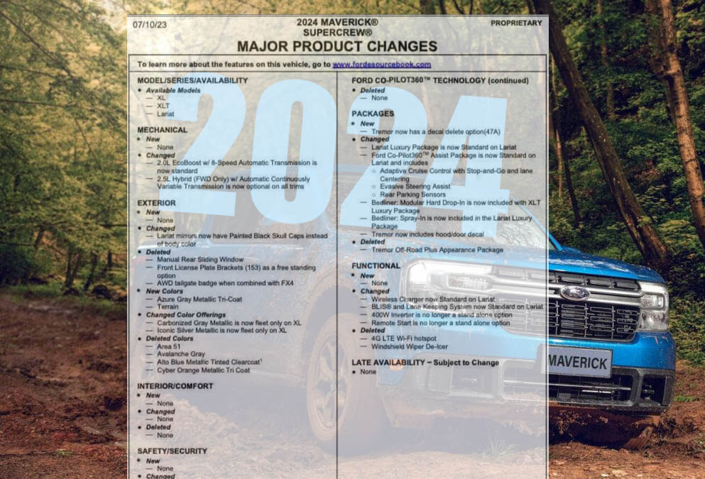 Latest 2025 Maverick Order Guide Released [Updated Monthly