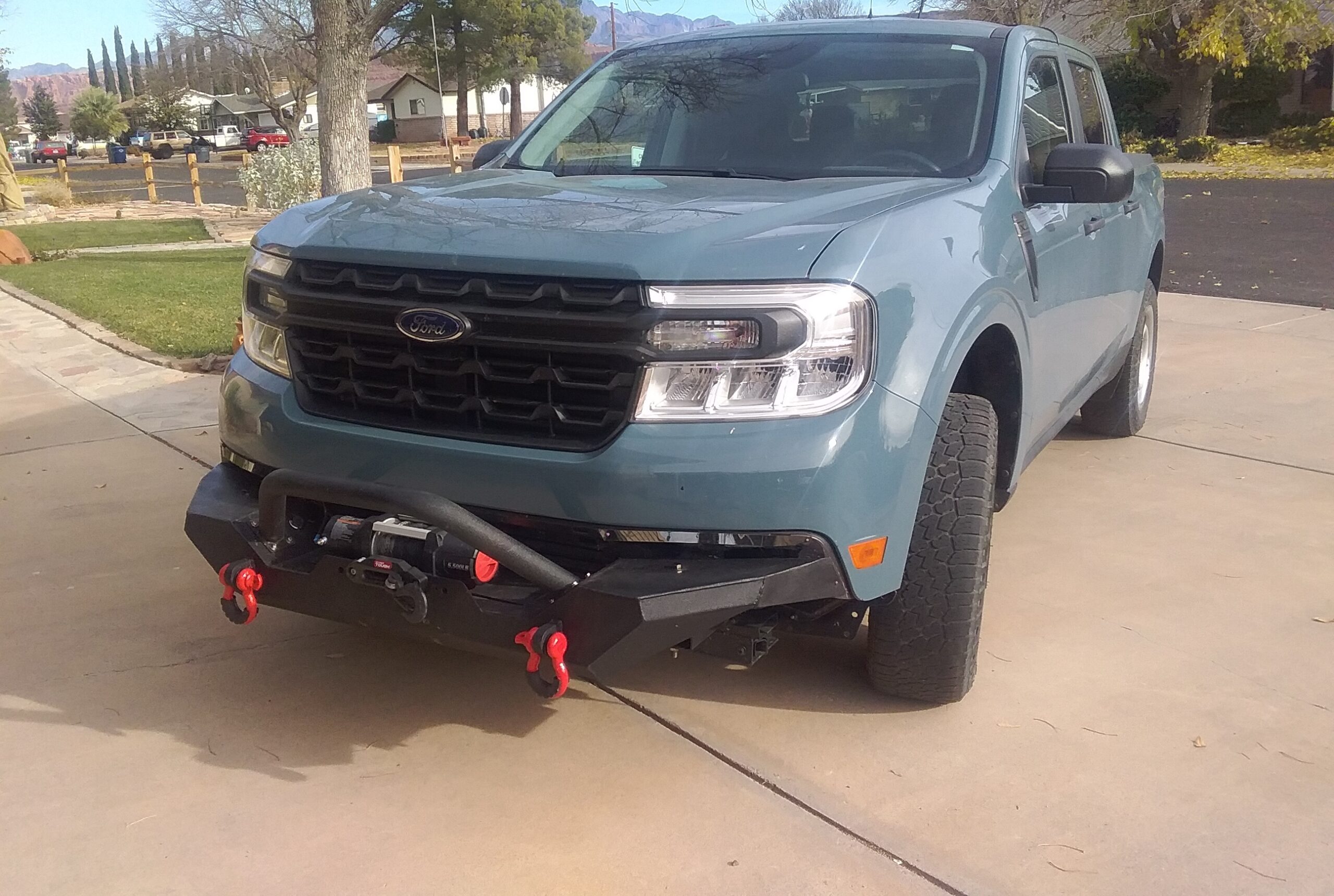 Mounting winch bumper on a Maverick 2022+ Ford